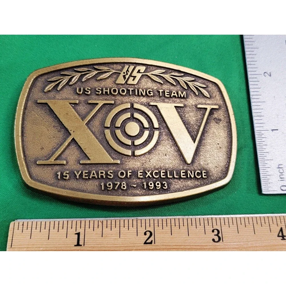 Vintage US Shooting Team Olympic Tournament Shooter 1978-93 Belt Buckle
